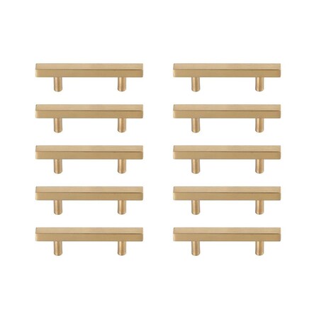 Plaza 3 in. Dior Multipack Center To Center Bar Pull, Brass, 10PK PL3488368